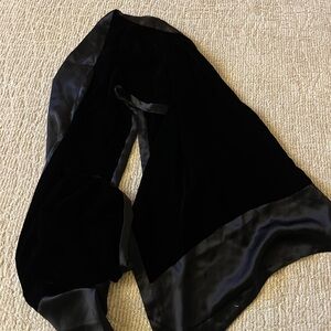 Elegant Black Velvet Scarf